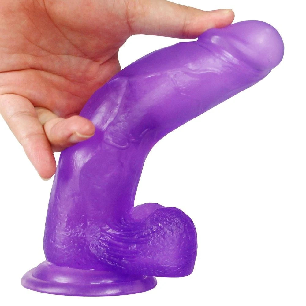 Lovetoy Jelly Studs Purple Large 20 cm Jel Dildo LV3100