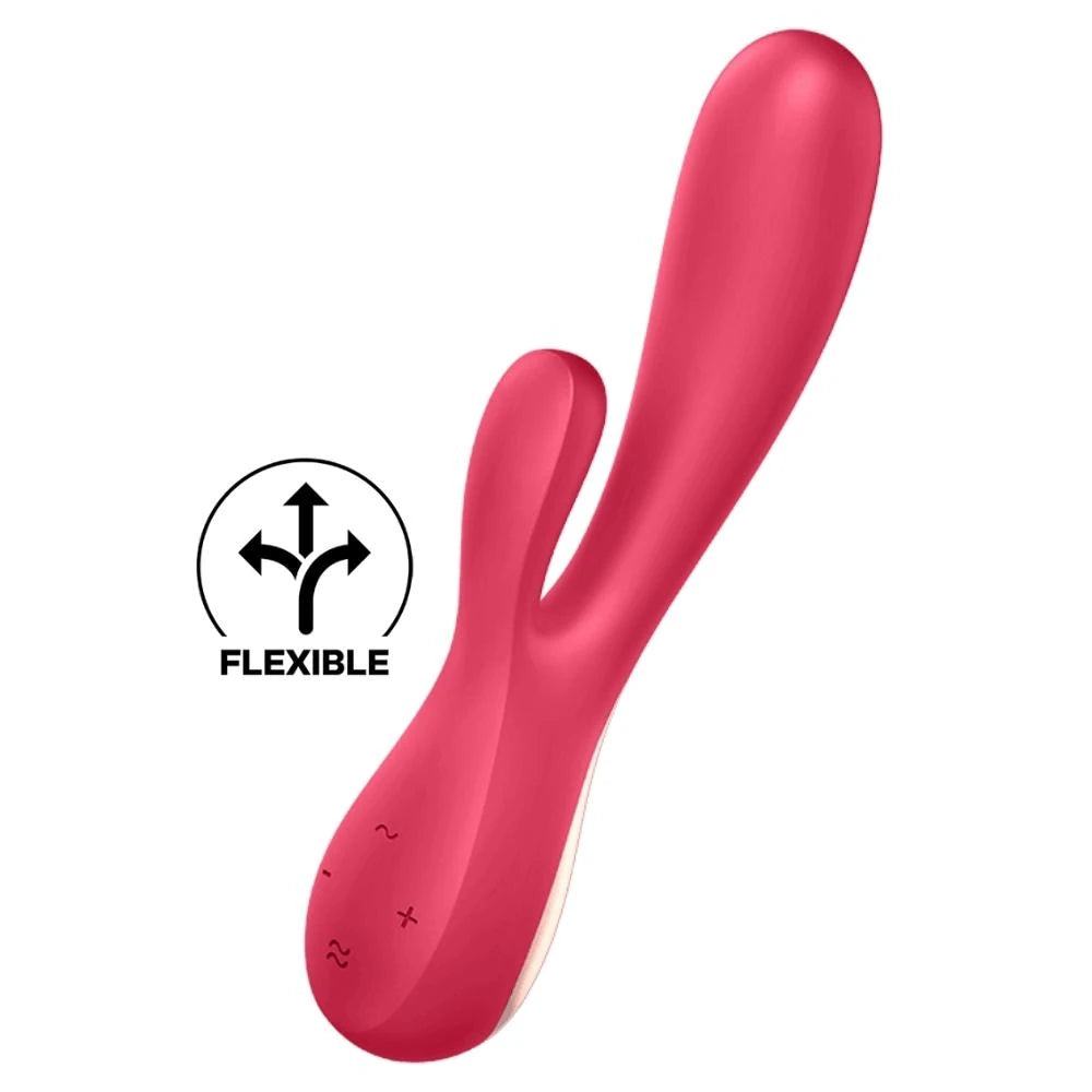 Satisfyer Mono Flex Telefon Kontrollü Rabbit Vibratör-Red
