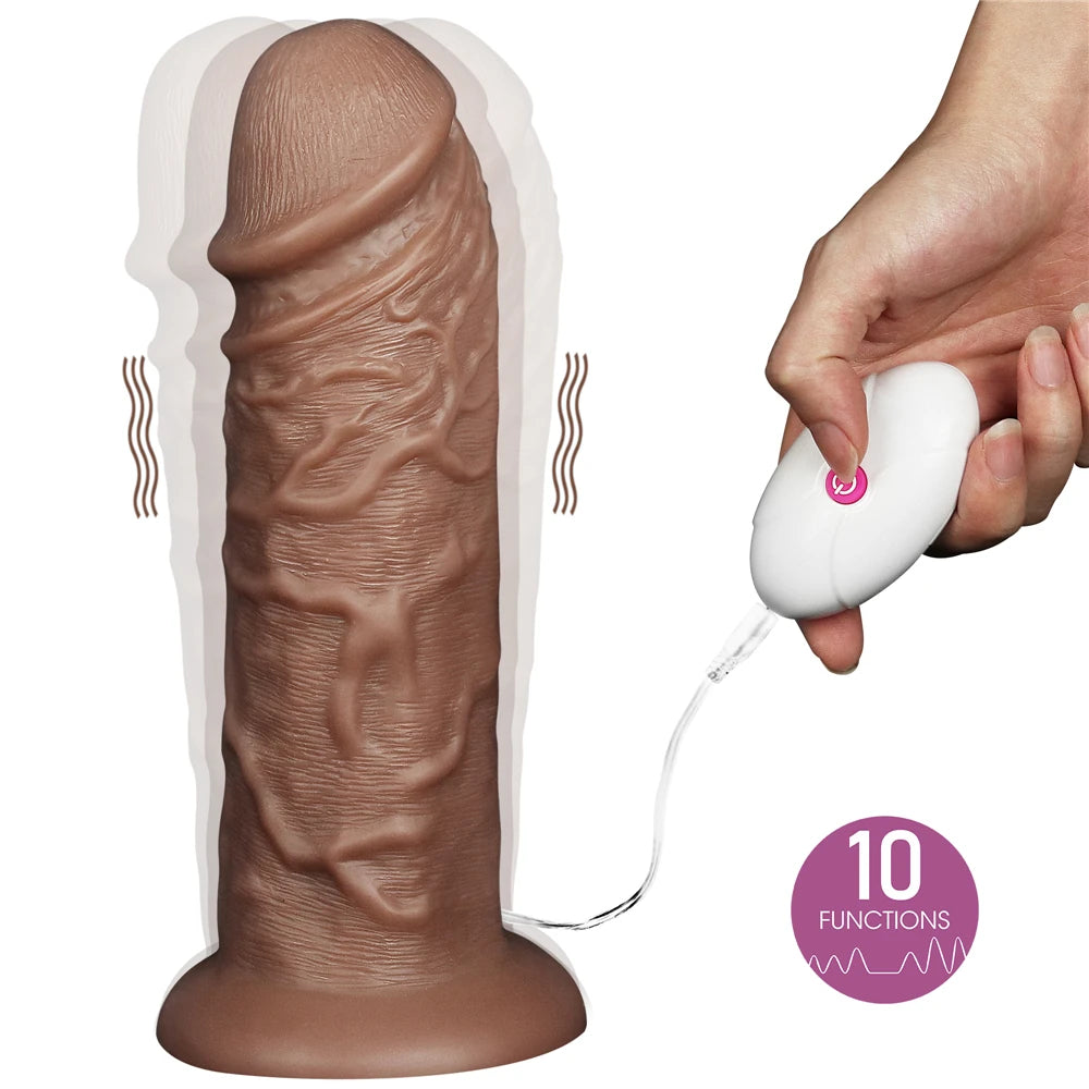 Lovetoy Realistic Chubby Vibrating Dildo 26.6 cm Büyük Realistik Penis LV111120