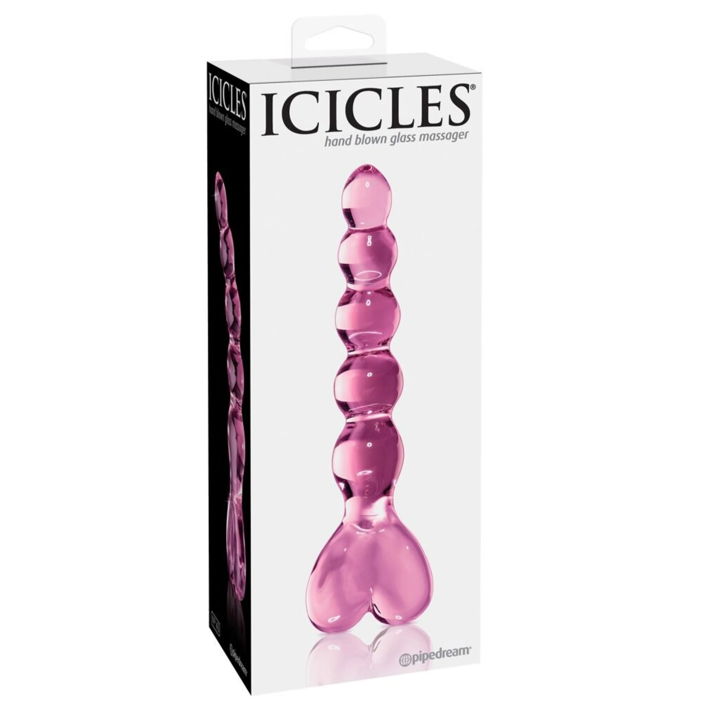 Pipedream Icicles No. 43 Beaded Hand Blown Glass Massager Cam Dildo