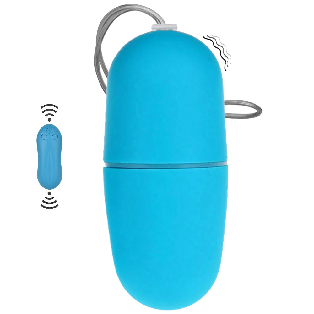 Erox Mini Fantasy 10 Mode Vibration Giyilebilir Uzaktan Kumandalı Vibratör-Blue