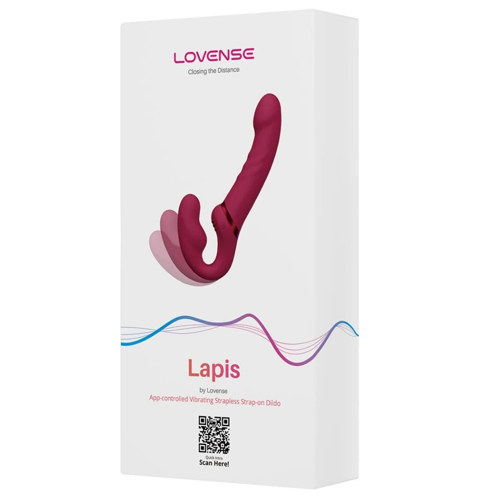 Lovense Lapis Telefon Kontrollü Titreşimli Strapless Strapon Dildo