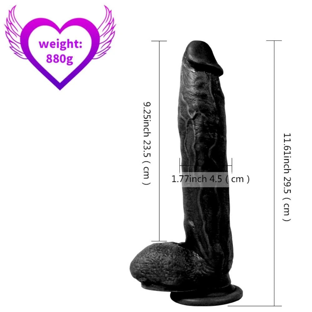 Xise Dildo Series Blade Master 29.5 cm Büyük Realistik Penis XS-WBC10040-Black