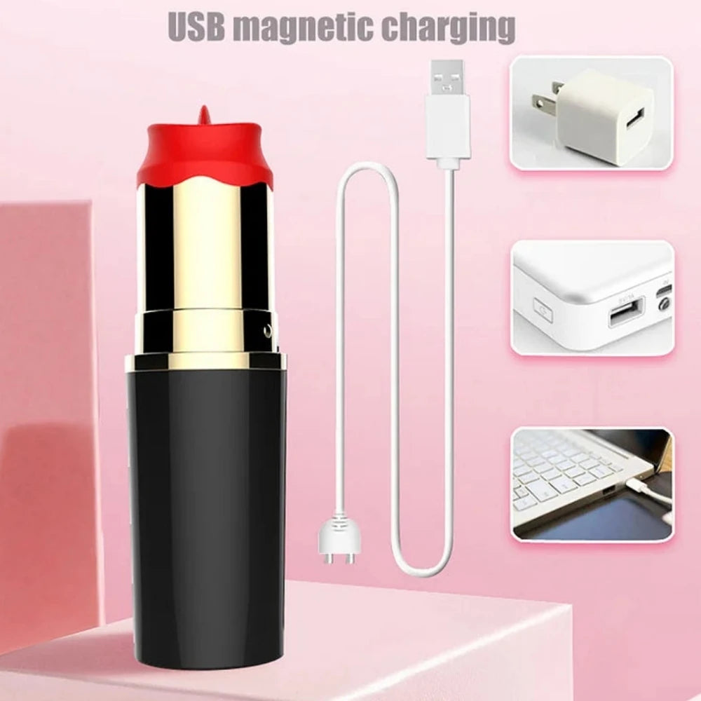 Erox Lipstick 10 Modlu Ruj ve Dil Vibratör