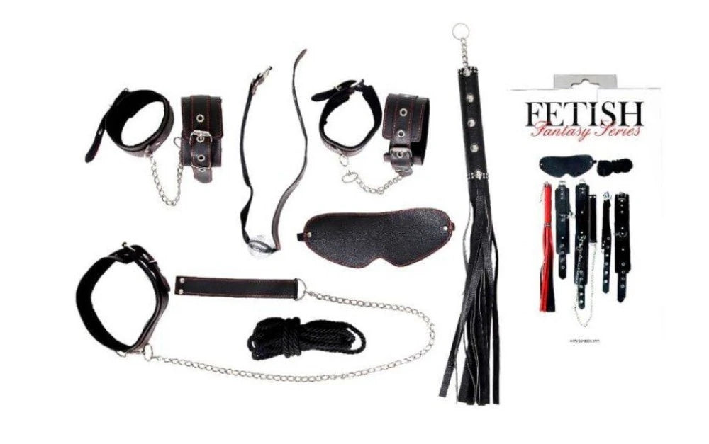 Erox Fetish Fantasy Series 8 Pcs. Fetiş Pozisyon Seti-Siyah