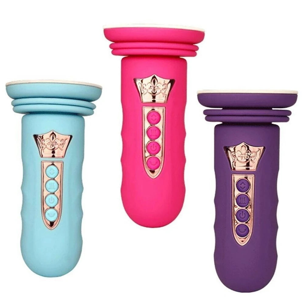 Erox Suction Cup Sex Machine Realistik Penis Uyumlu Seks Makinesi-Blue