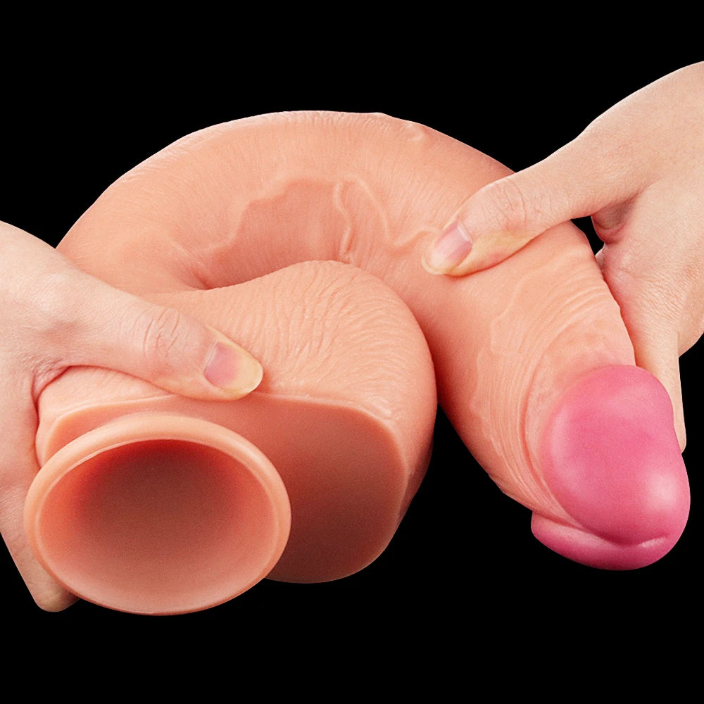 Lovetoy Dual Layered Platinum Silicone Cock 30 cm Realistik Penis LV411012