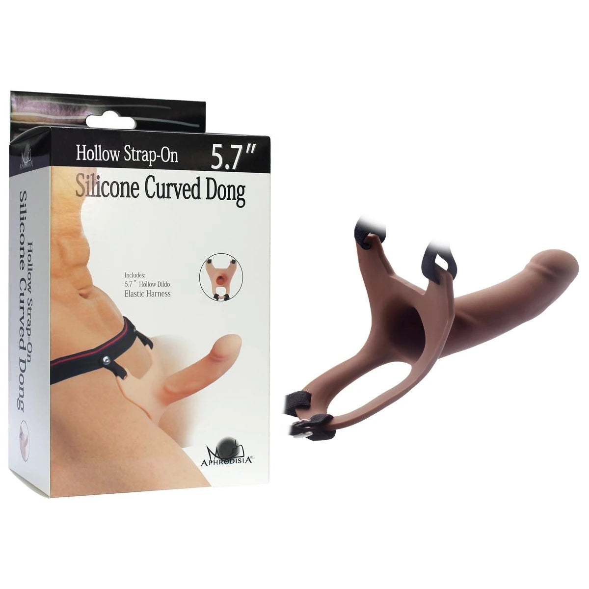 Aphrodisia Hollow Strap-On 15 Cm İçi Boş Belden Bağlamalı Penis-Brown