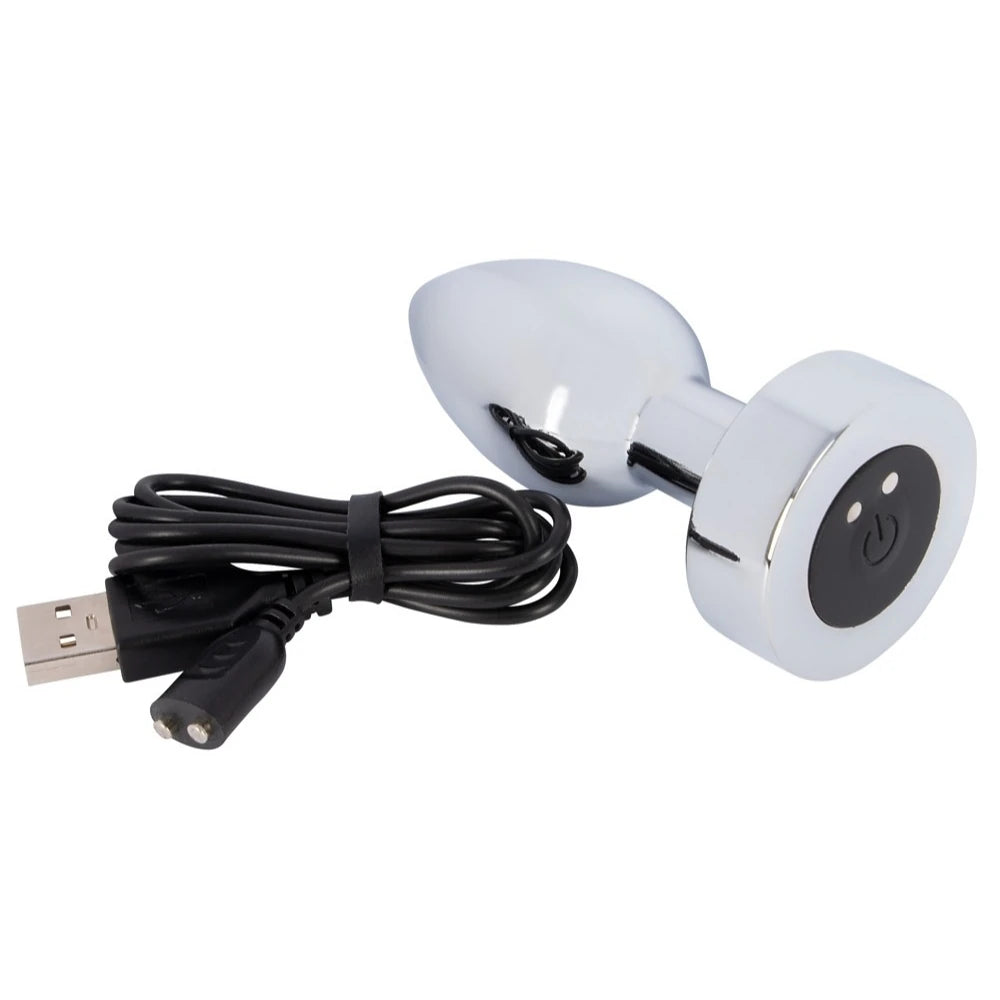 Anos Heavy Metal Butt Plug With Vibration Anal Plug Vibratör