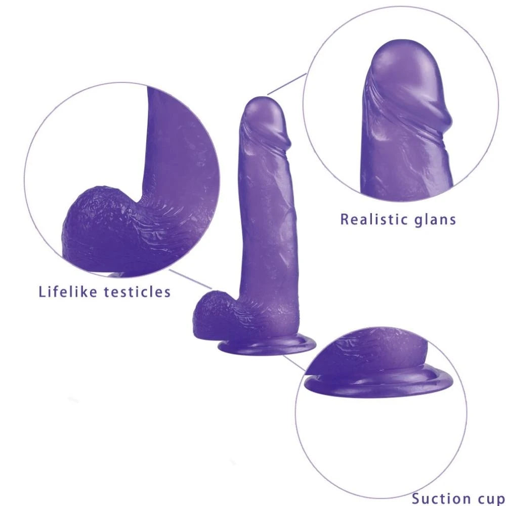 Lovetoy Jelly Studs Purple Large 20 cm Jel Dildo LV3100