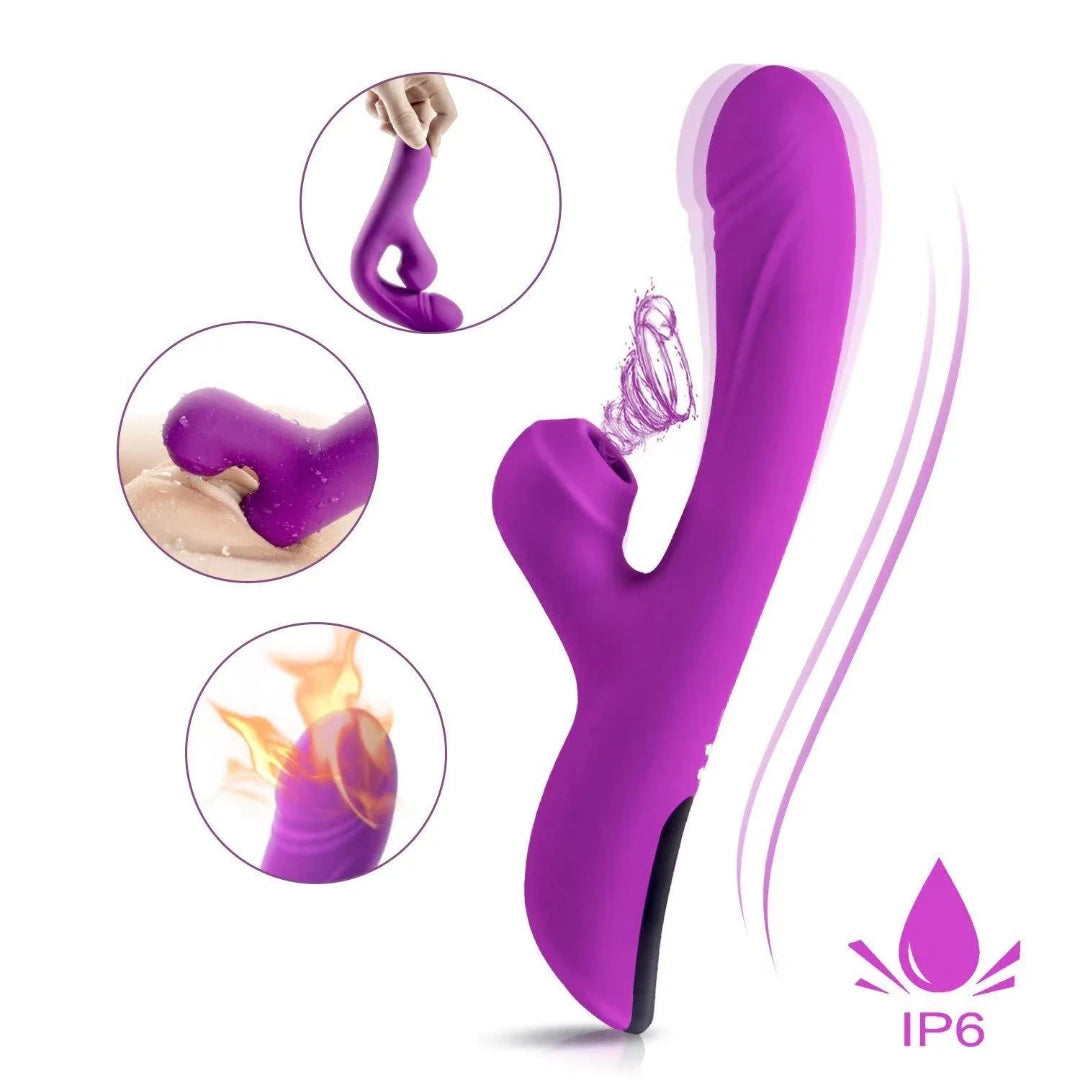 Erox Wendy Emiş Güçlü Isıtmalı Rabbit Vibratör