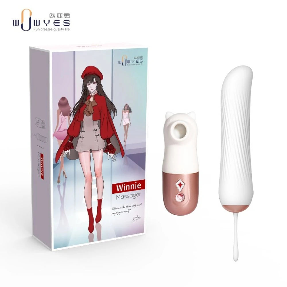 Wowyes Winnie Massager İleri Geri Hareketli Vibratör ve Emiş Güçlü İkili Vibratör