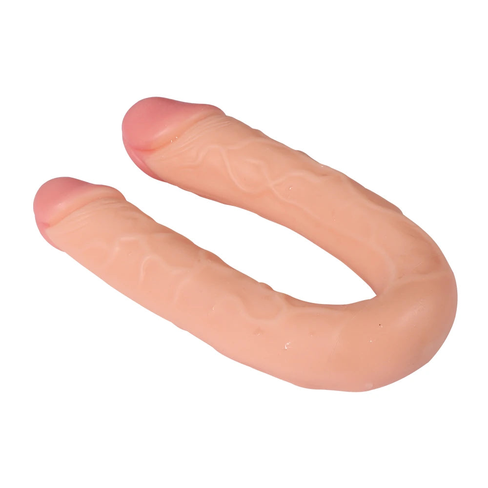 Shequ Dildo Series Blake 44 Cm U-Shape Çift Taraflı Realistik Penis