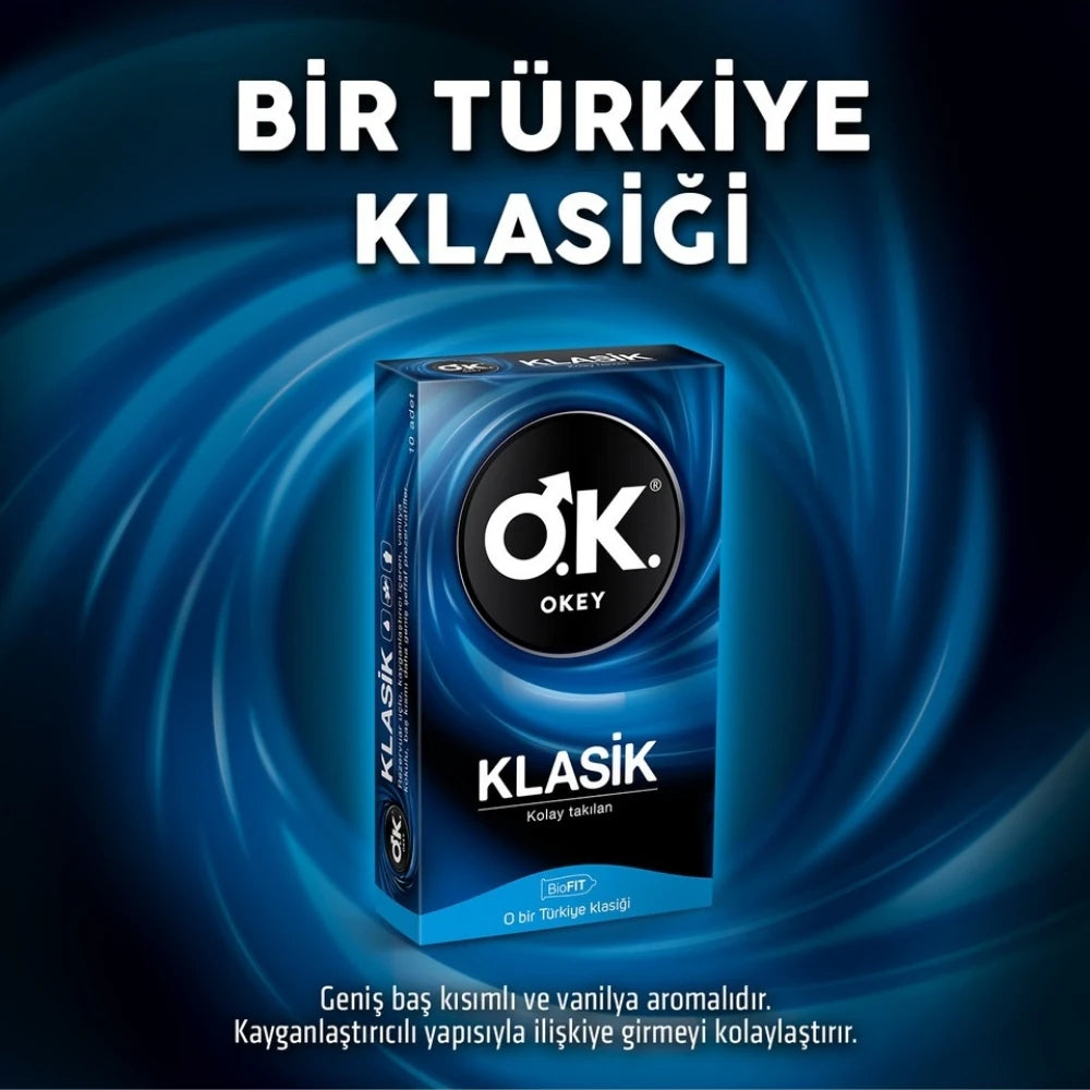 Okey Klasik 10'lu Prezervatif Kondom