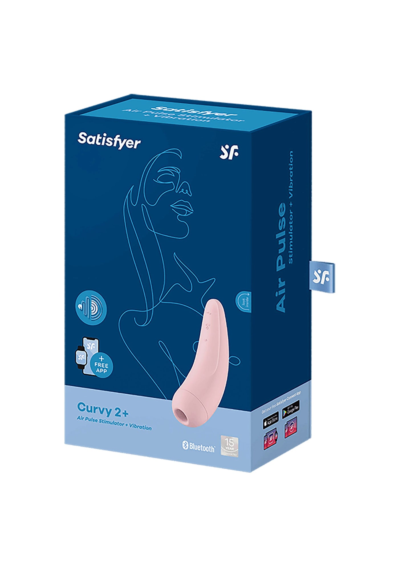 Satisfyer Curvy 2+ Telefon Kontrollü Emiş Güçlü Vibratör-Rose