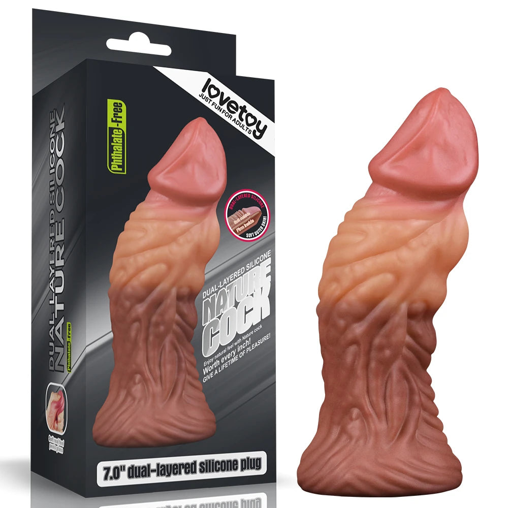 Lovetoy Dual Layered Platinum Silicone 18 Cm Monster Realistik Dildo