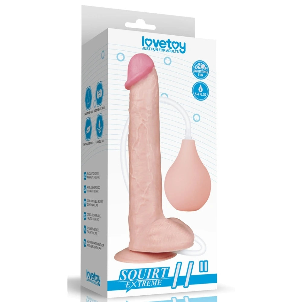 Lovetoy Squirt Extreme Dildo 28 Cm Boşalabilir Kemerli Realistik Penis LV116023