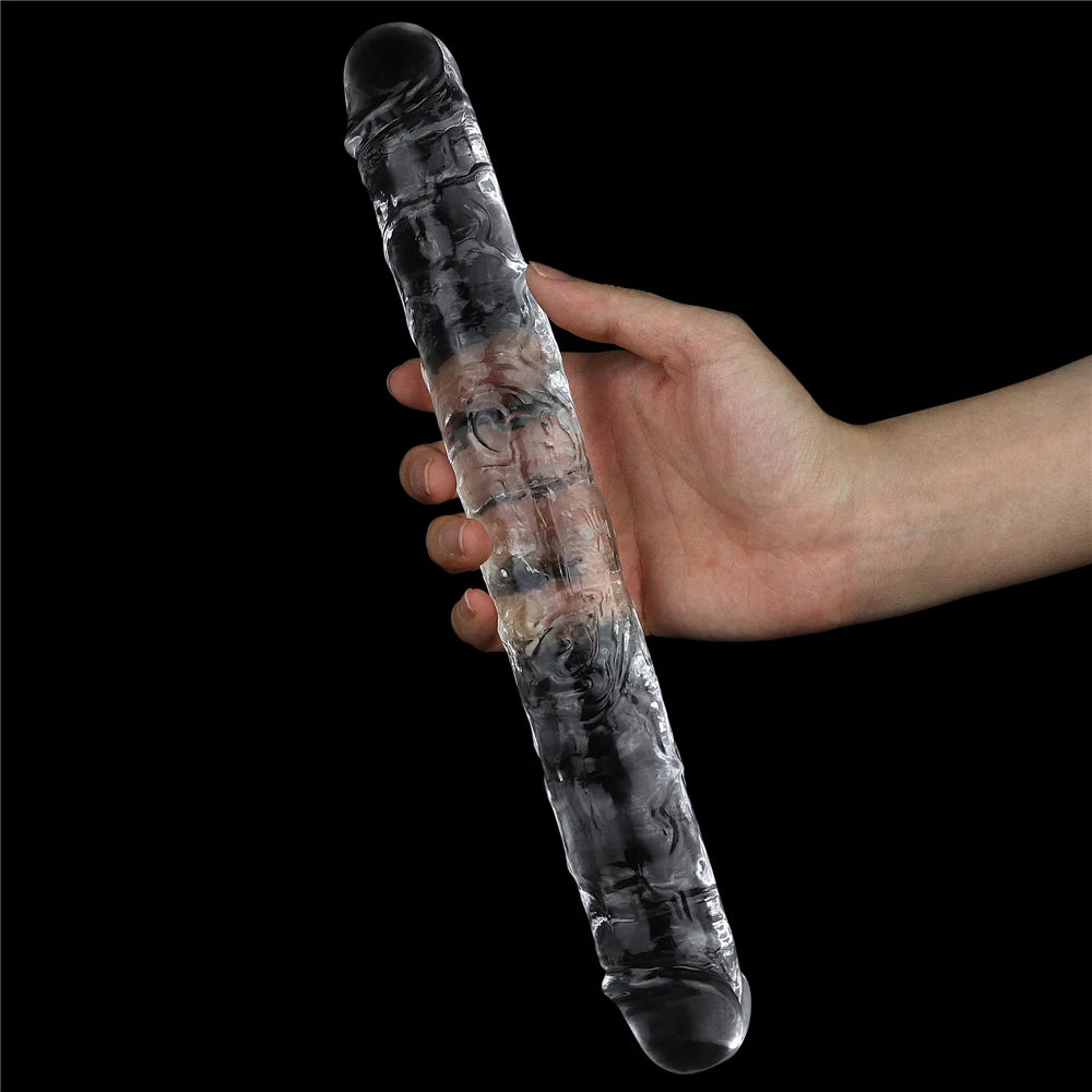 Lovetoy Flawless Clear Dildo 30 cm Çift Taraflı Realistik Penis LV310018