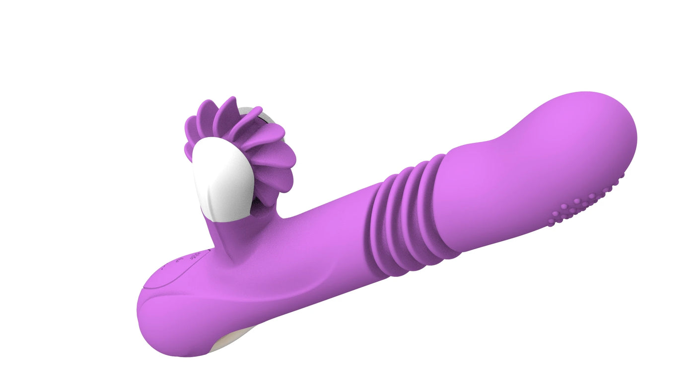 Erox Licking Life İleri Geri Hareketli Klitoral Stimülasyon Vibratör-Purple