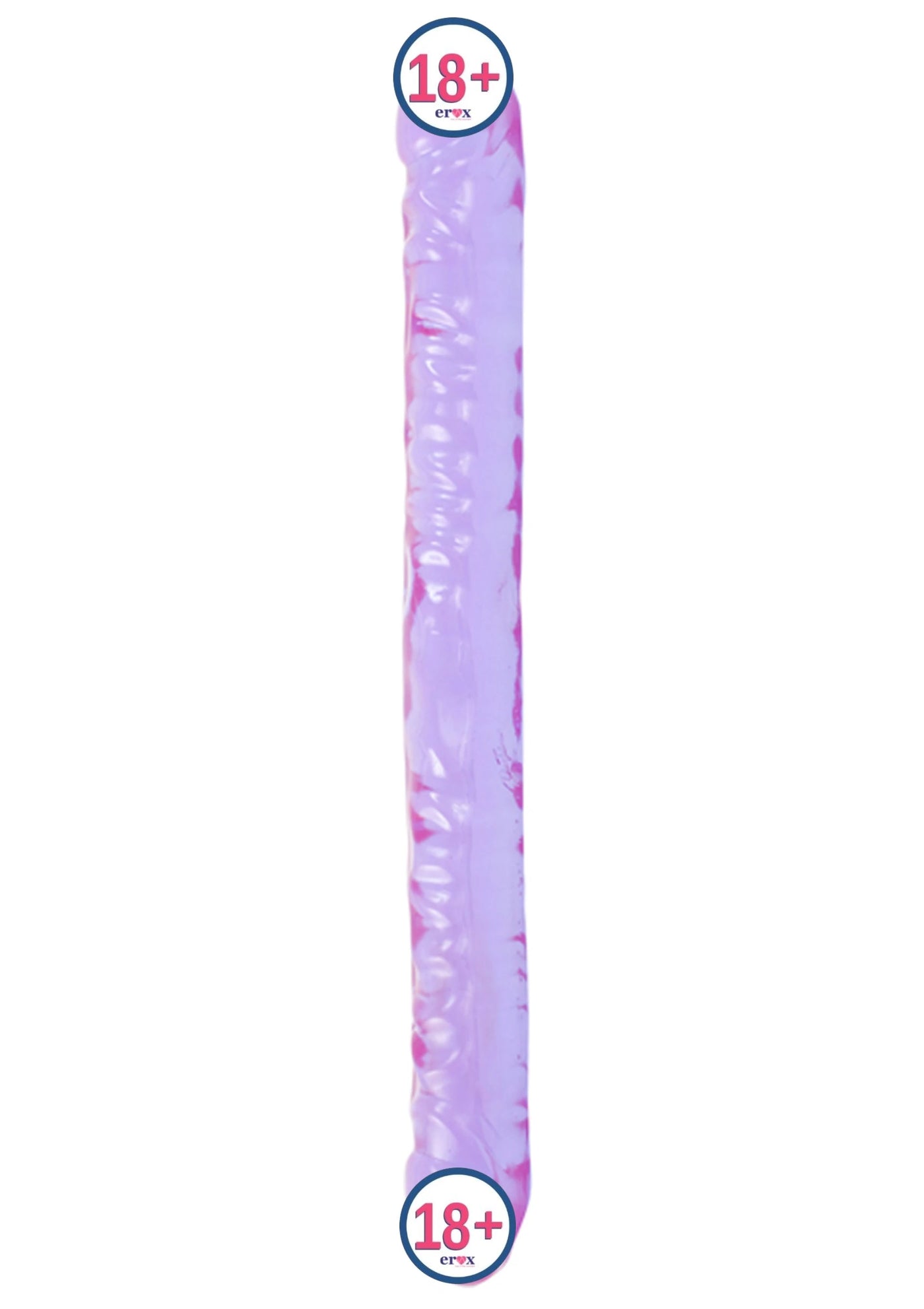 Doc Johnson Cyrstal Jellies 45 Cm Çift Taraflı Realistik Jel Penis-Mor