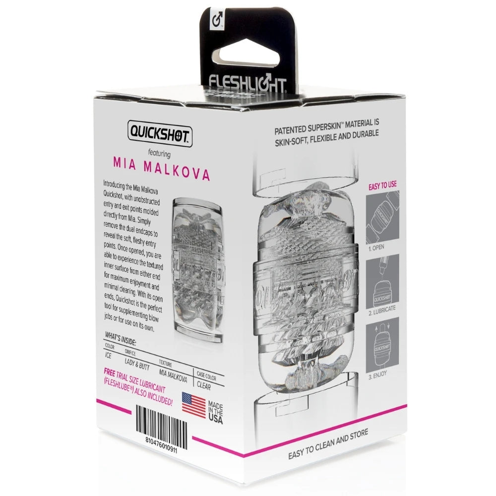 Original Fleshlight Series Quickshot Mia Malkova Çift Taraflı Mastürbatör