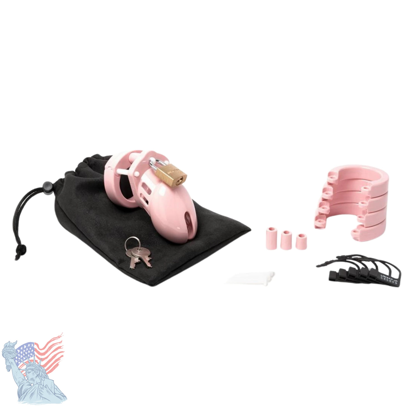 CB-X CB-6000S Chastity Cage Kit Penis Kilidi-Pink
