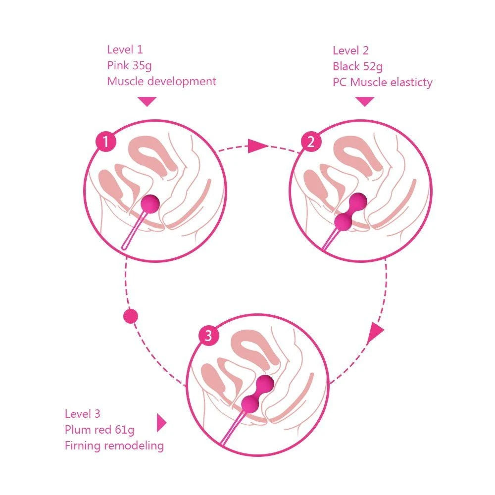 Erox Kegel Benwa Metal Jiggle Balls Kegel Top-Pink