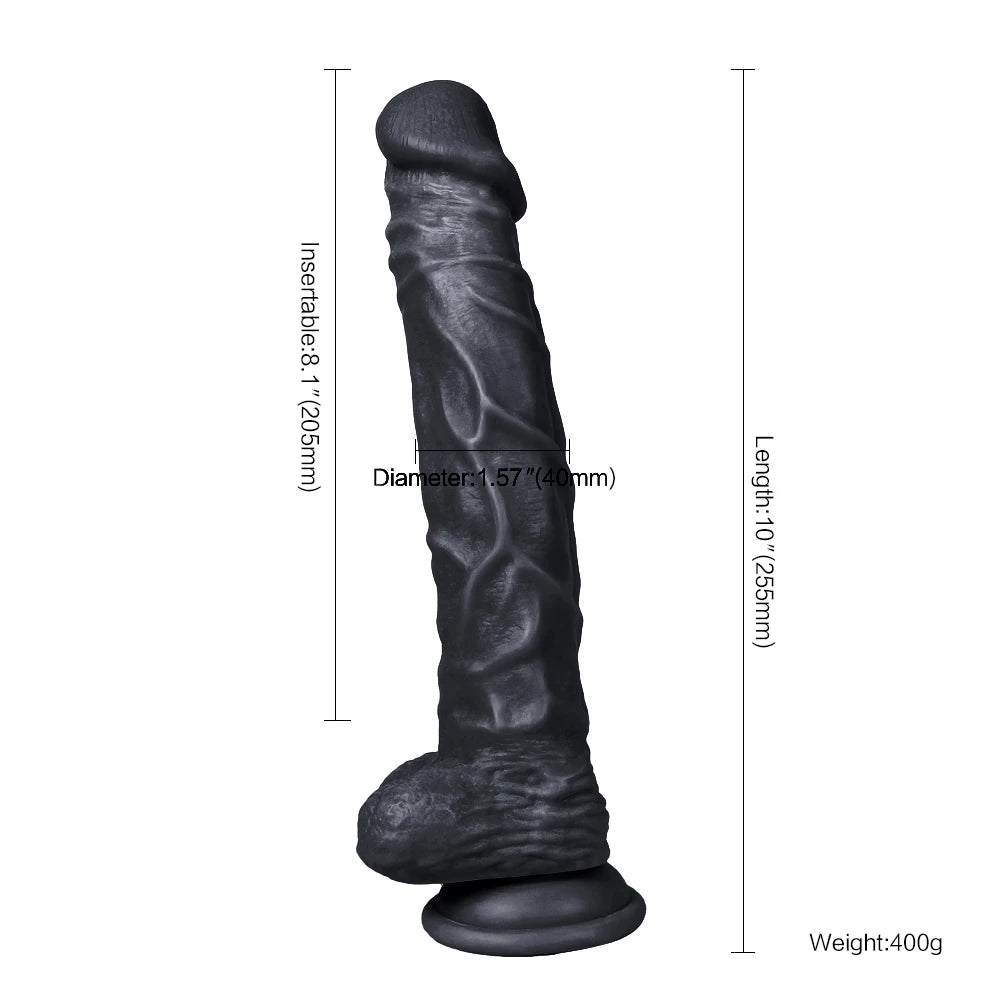 Xise Dildo Series Knight Flexible Realistik Penis XS-WBC10002-Black