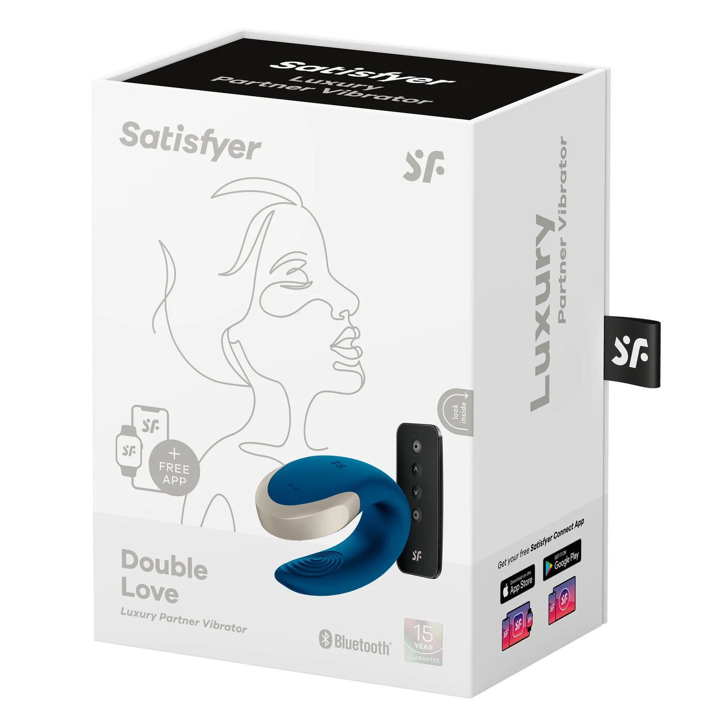 Satisfyer Double Love Blue Telefon ve Kumanda Kontrollü Vibratör