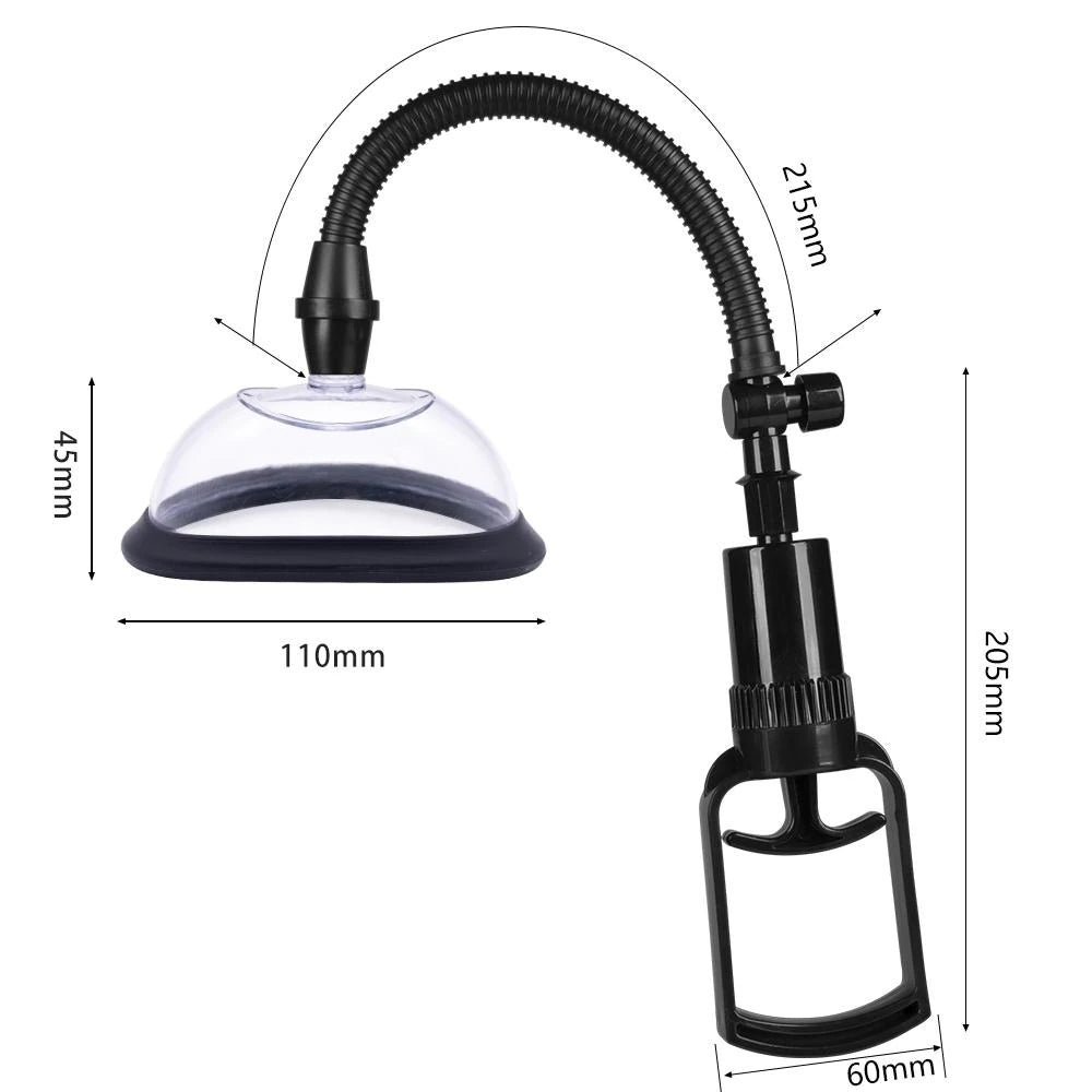 Erox Vacuum Pussy Pump Değiştirilebilir Başlıklı Vajina Pompası