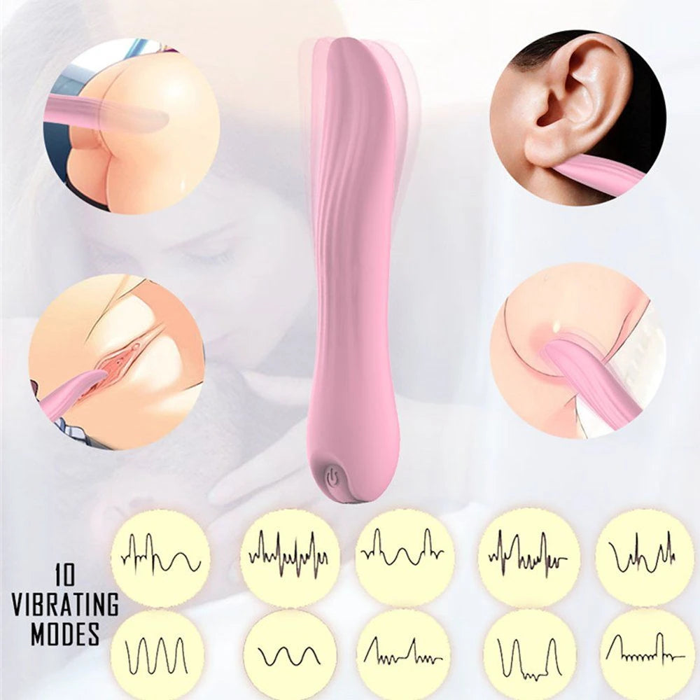 Erox Licking Vibration Clear 10 Mod Darbeli Dil Vibratör