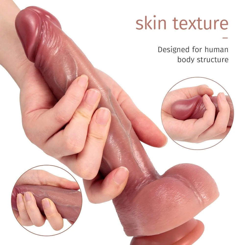 Shequ Dildo Series Bert Natural Doku 22 Cm Realistik Penis