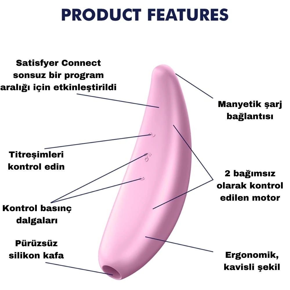 Satisfyer Curvy 3+ Telefon Kontrollü Emiş Güçlü Vibratör
