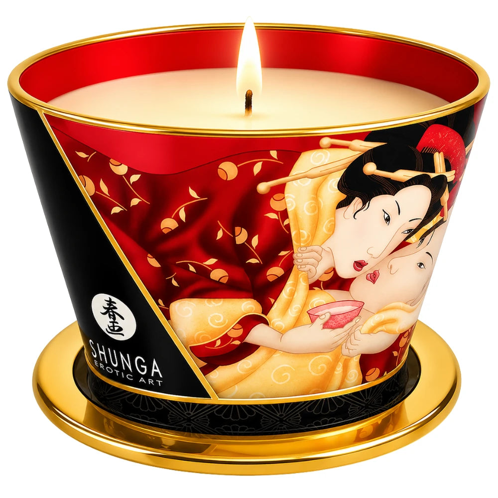 Shunga Massage Candle Strawberry 170 Ml Masaj Mumu