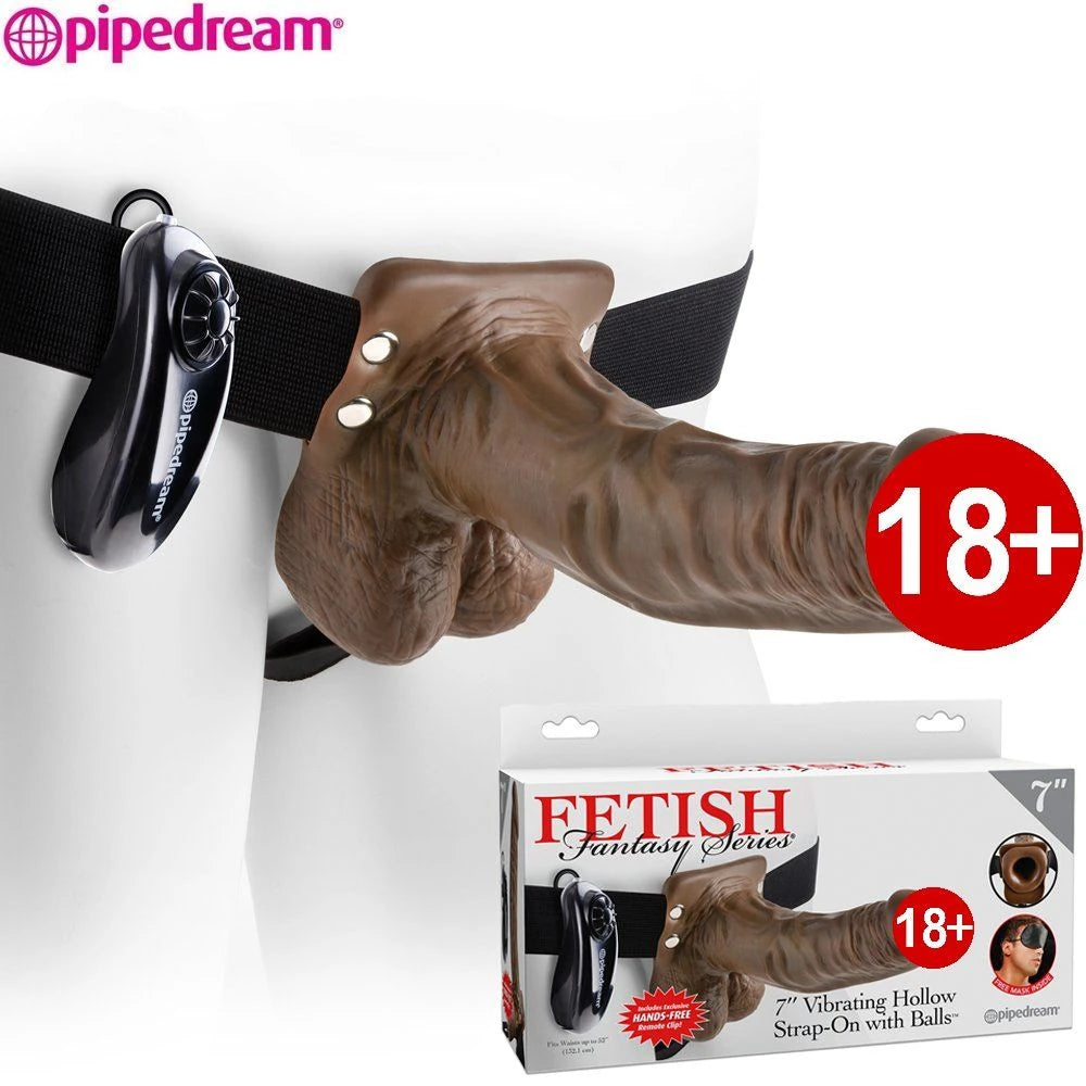 Pipedream İçi Boş 19 Cm Realistik Titreşimli Esmer Penis