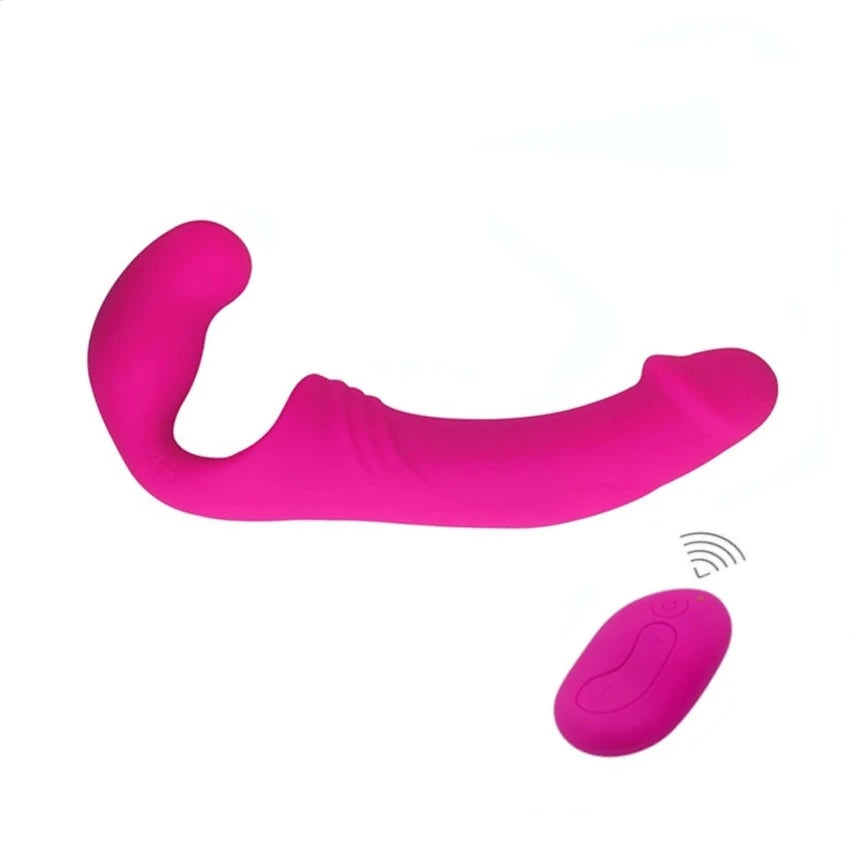 Aphrodisia Double Rider Uzaktan Kumandalı Strapless Strap-On Vibratör-Pink