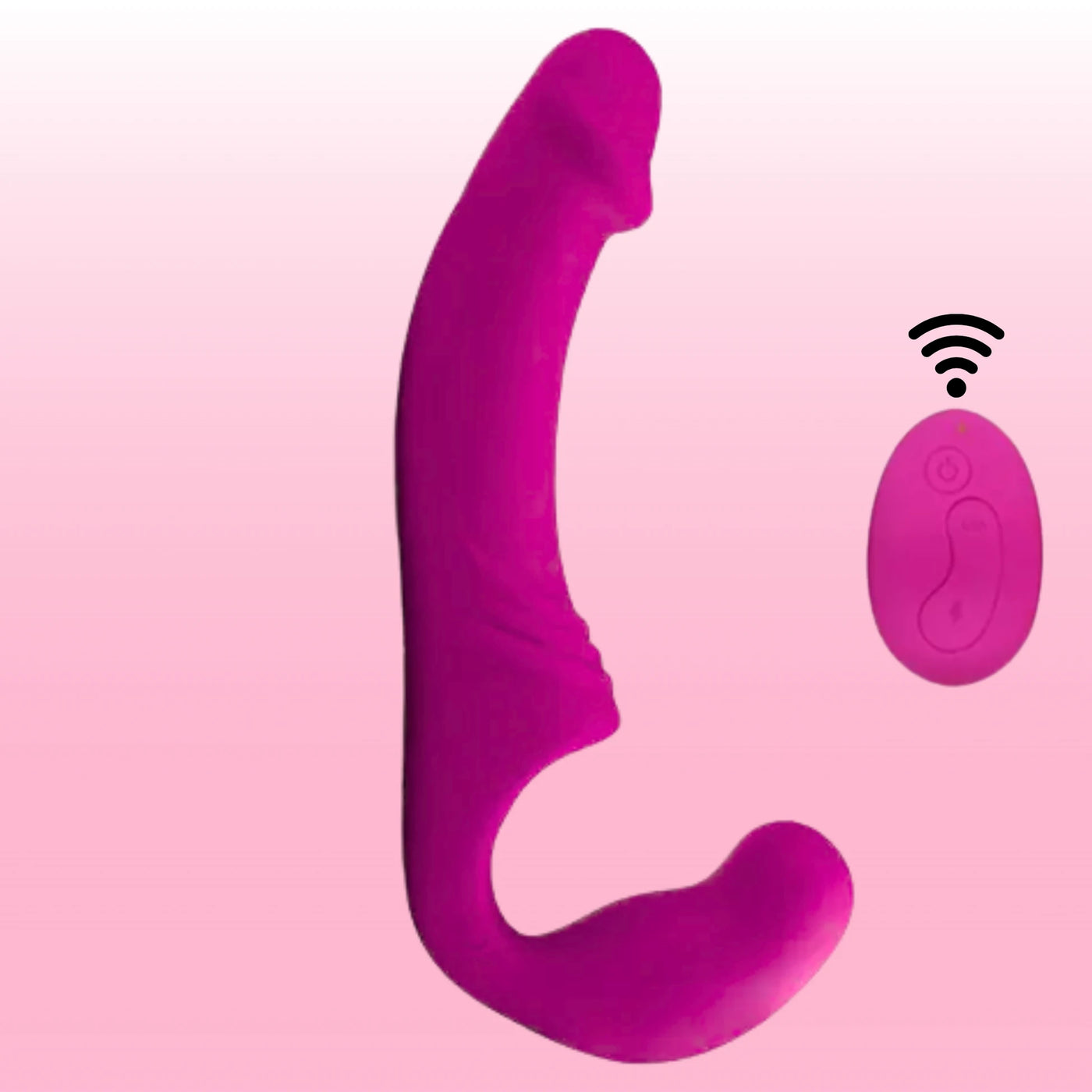 Aphrodisia Double Rider Uzaktan Kumandalı Strapless Strap-On Vibratör-Pink
