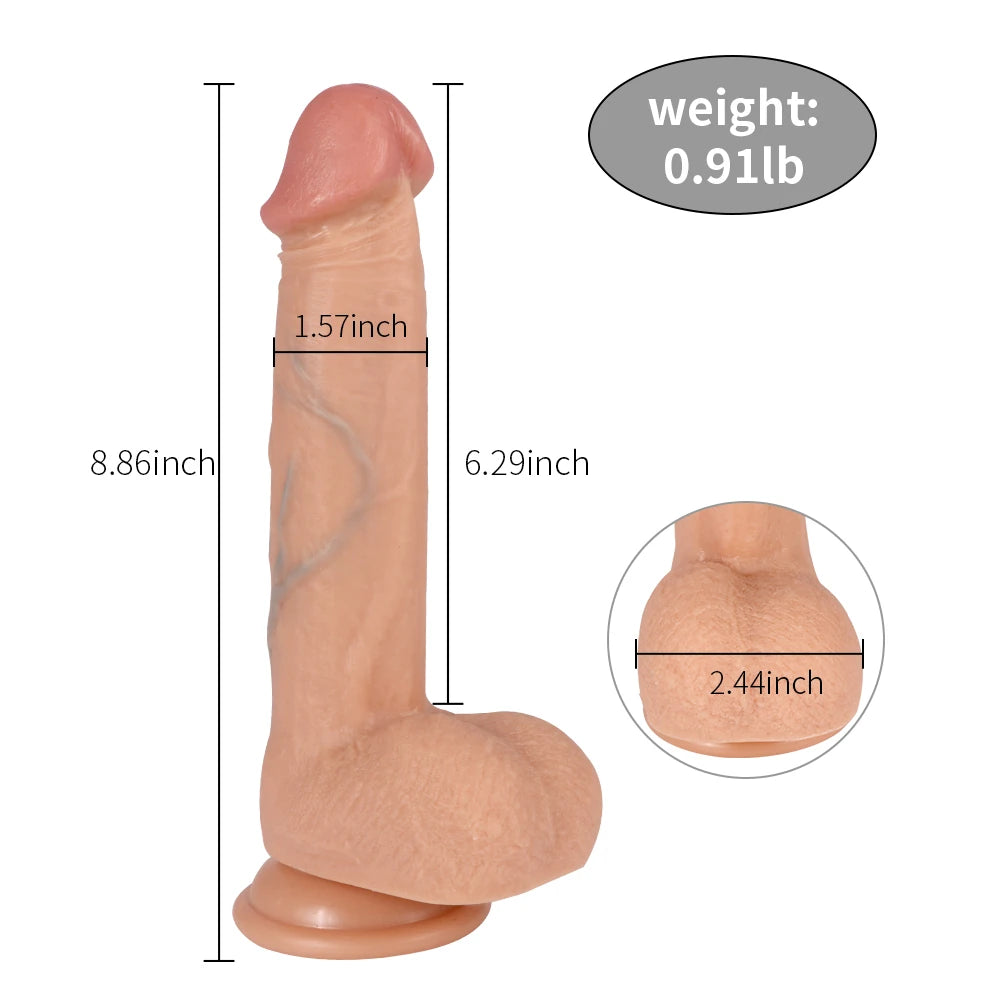 Shequ Dildo Series Bill 23 Cm Realistik Penis SQ-WBC10044