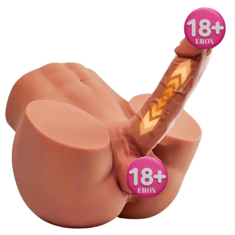 Erox Masturbation İleri Geri Haraketli Titreşimli Dildo ve Kalça Mastürbatör