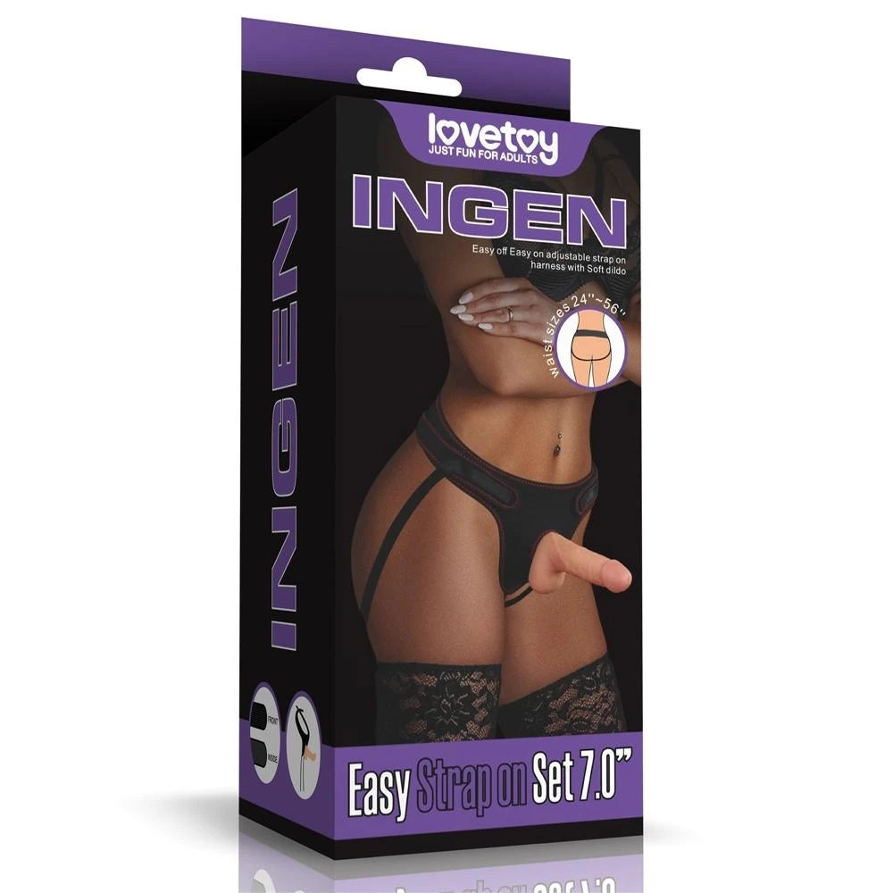 Lovetoy Easy Strapon 18 cm Kemerli Realistik Penis