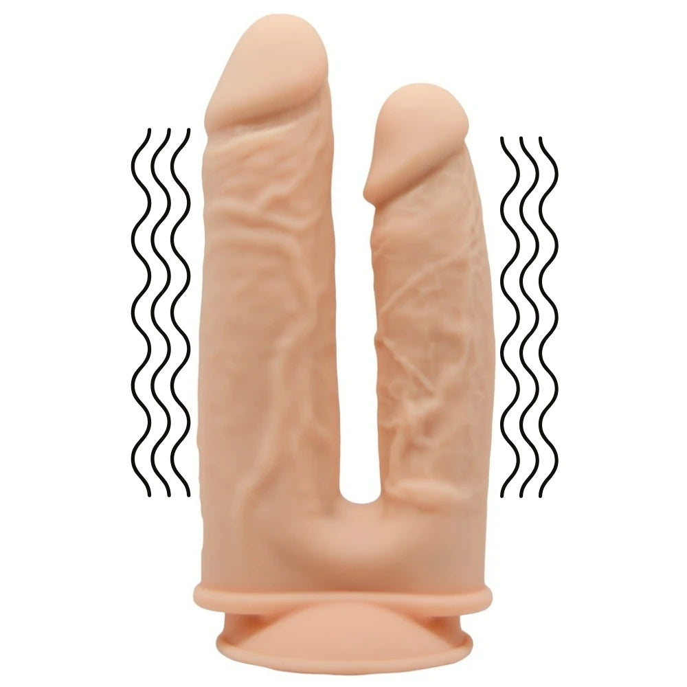 Silexd Double Penetration Titreşimli Çift Başlı Realistik Penis