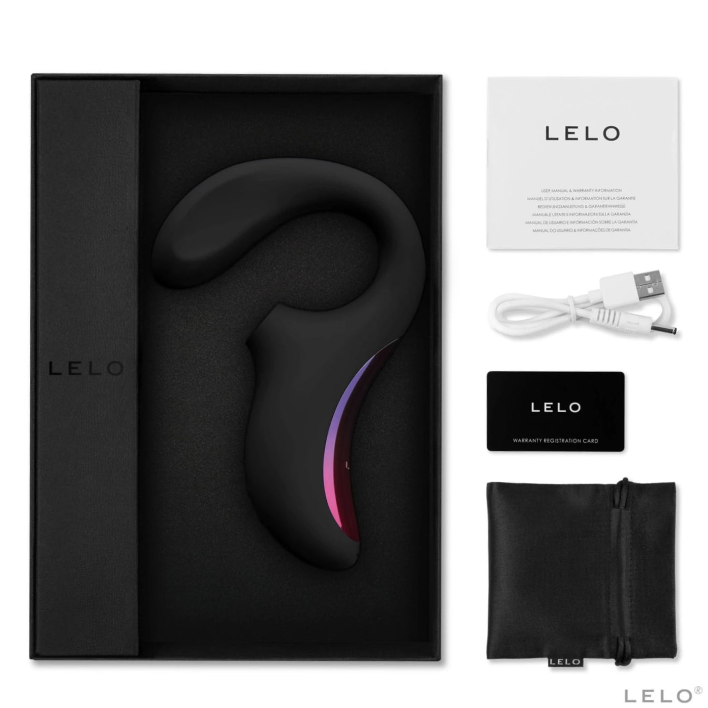 Lelo Enigma Cruise Dual Stimulation Sonic Massager Black