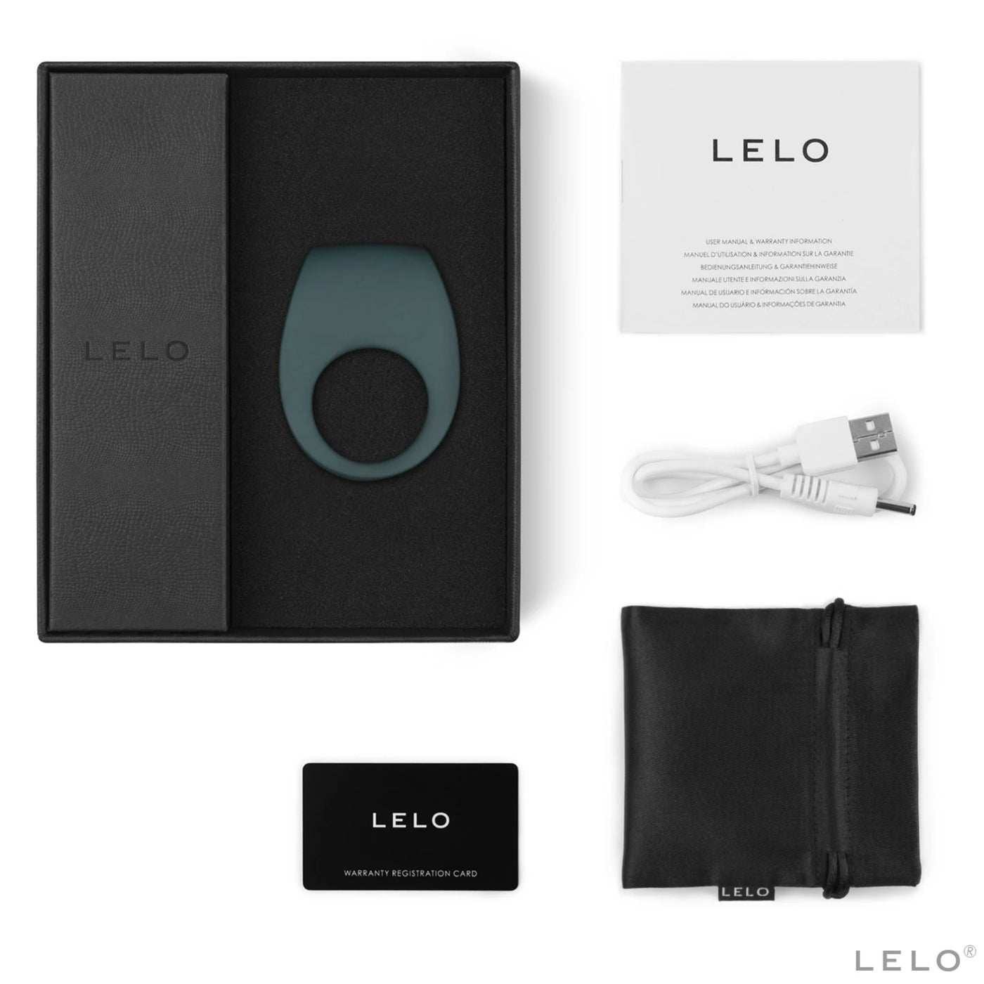 Lelo Tor 2 Dark Green Titreşimli Penis Halkası