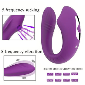 Erox Wearable Emiş Güçlü Giyilebilir Couples Vibratör Purple
