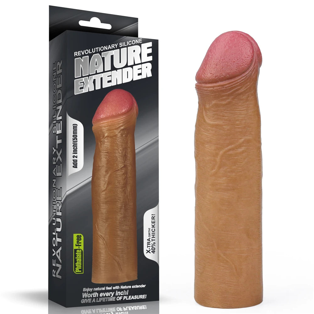 Lovetoy Nature Extender Flexible 5 cm Uzatmalı Realistik Penis Kılıfı