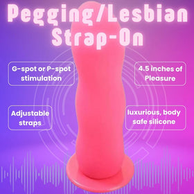 Erox Strapon Curve İçi Dolu Kemerli Penis-Pink