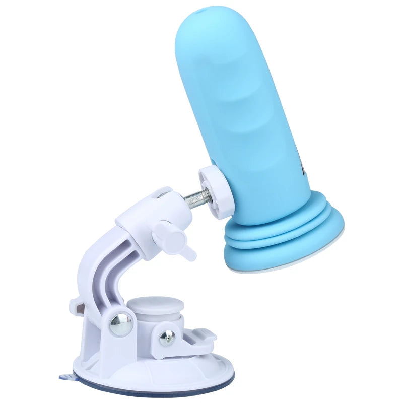 Erox Suction Cup Sex Machine Realistik Penis Uyumlu Seks Makinesi-Blue