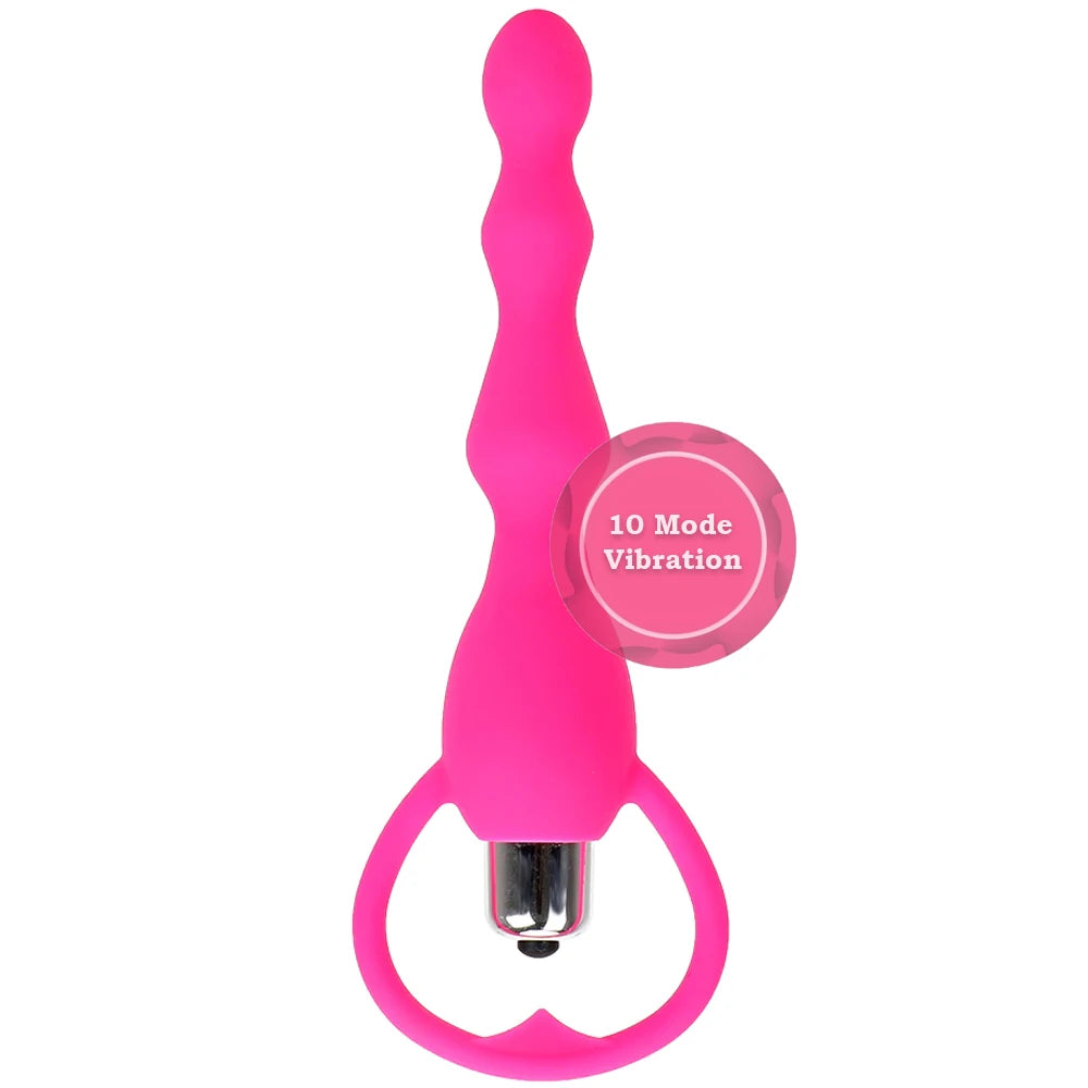 Erox Anal Fantasy Boğumlu 10 Mod Titreşimli Anal Vibratör-Pink