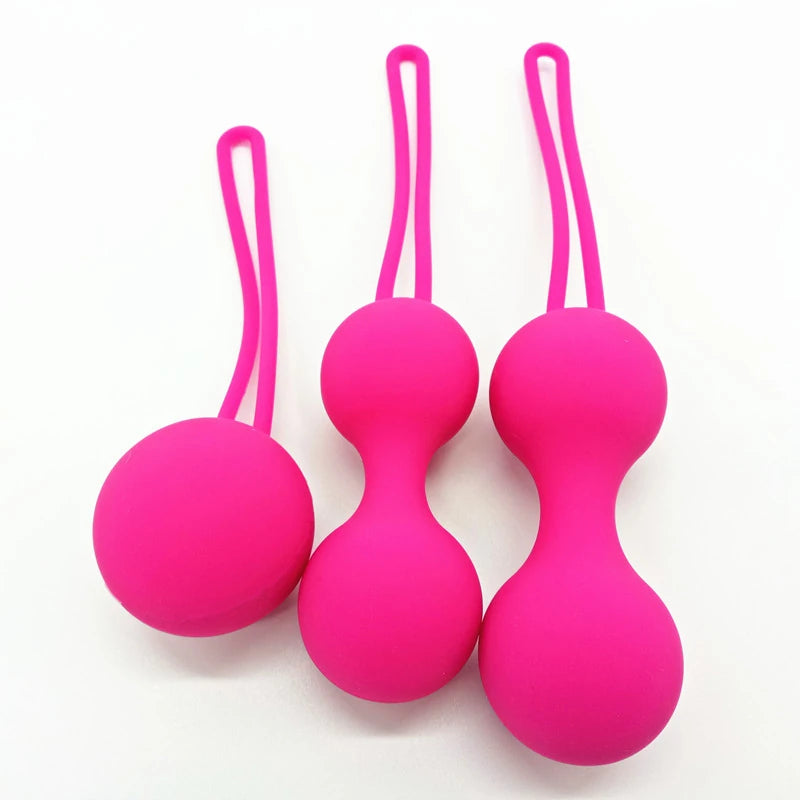 Erox Kegel Balls Exercisers Metal Ağırlıklı Kegel Egzersiz Topu Set-Pink