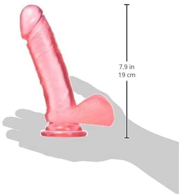 Doc Johnson Crystal Jellies 18 Cm Pembe Realistik Jel Penis